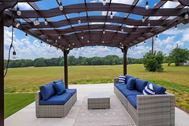 21 Graham Ln, Lucas, TX 75002 - view of patio / terrace with outdoor lounge area and a pergola