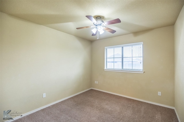 210 Miss Ellie Ln, Abilene, TX 79602 - spare room featuring carpet flooring, a ceiling fan, and baseboards