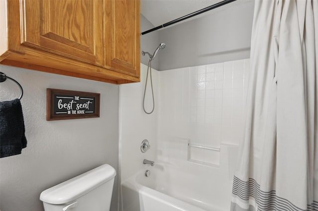 4525 Wheatland Dr, Fort Worth, TX 76179 - bathroom with shower / bath combination with curtain and toilet