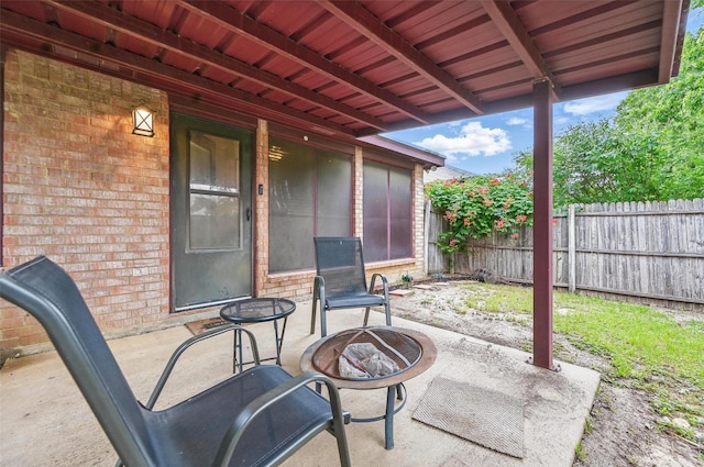 4525 Wheatland Dr, Fort Worth, TX 76179 - view of patio with an outdoor fire pit