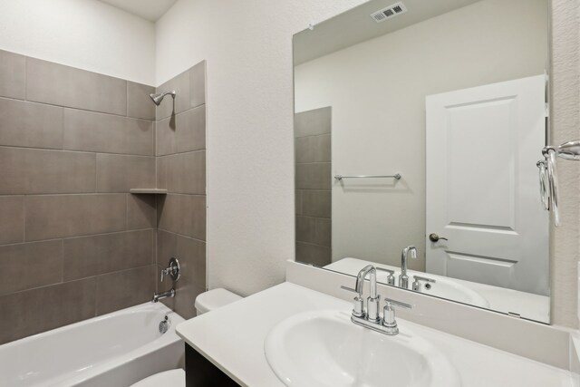 519 Willet Dr, Mckinney, TX 75069 - bathroom with toilet, shower / tub combination, and vanity
