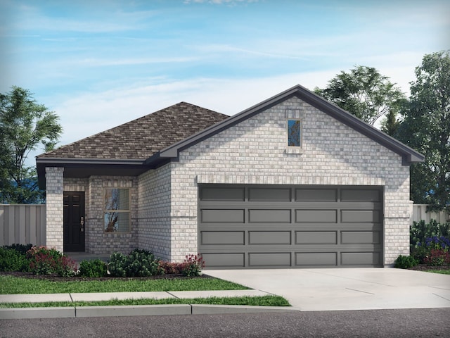 519 Willet Dr, Mckinney, TX 75069 - view of front facade with brick siding, concrete driveway, and an attached garage