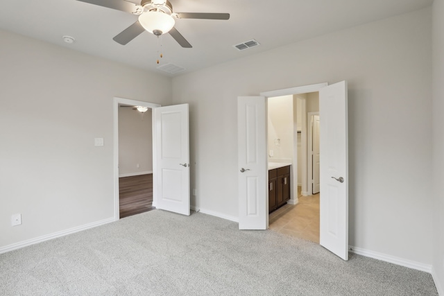 519 Willet Dr, Mckinney, TX 75069 - unfurnished bedroom featuring light colored carpet, baseboards, and ceiling fan