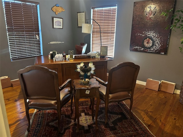 1004 Church St, Sulphur Springs, TX 75482 - office area featuring wood finished floors and baseboards