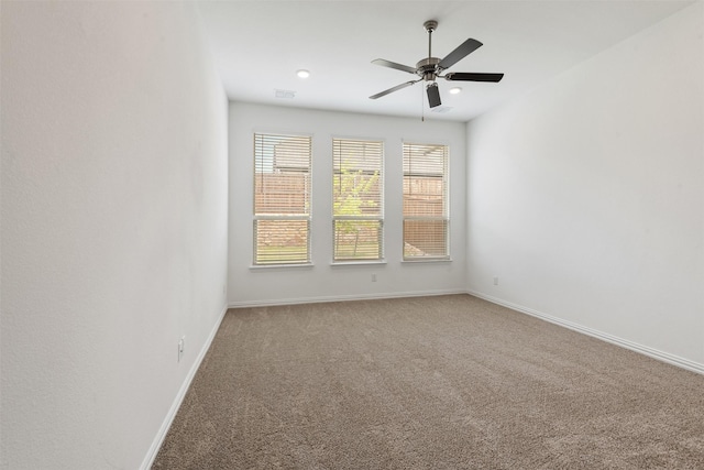 3104 Lakewood Bluffs Trl, Lewisville, TX 75010 - carpeted empty room with a ceiling fan and baseboards