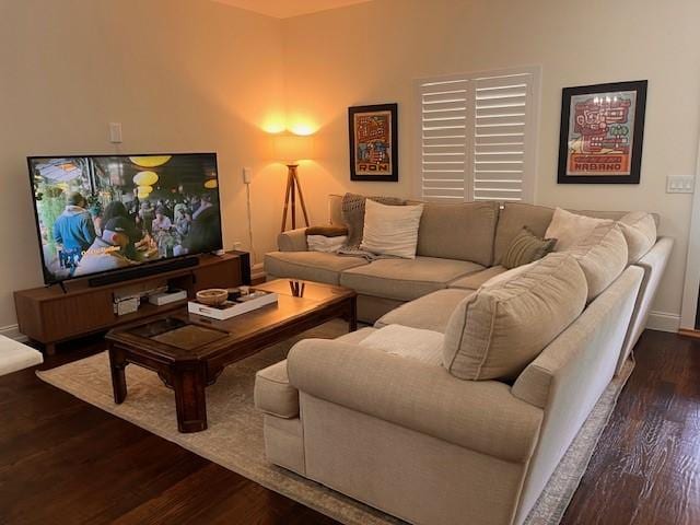 406 Barnes St, Mckinney, TX 75069 - living area with wood finished floors and baseboards