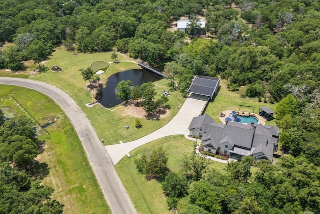 7404 Sandy Lake Rd, Quinlan, TX 75474 - drone / aerial view of a large body of water and a forest