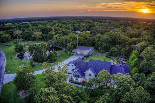 7404 Sandy Lake Rd, Quinlan, TX 75474 - aerial view of a forest