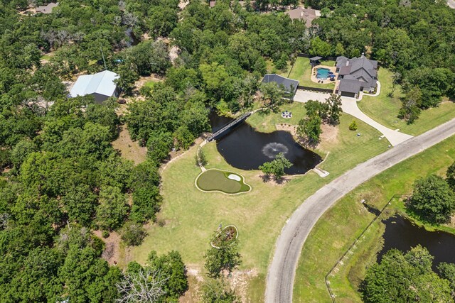 7404 Sandy Lake Rd, Quinlan, TX 75474 - aerial overview of property's location featuring a nearby body of water