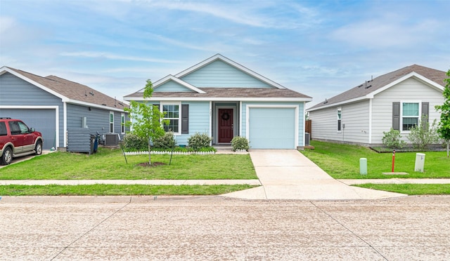 723 Cochran Dr, Princeton, TX 75407 - view of front of property with cooling unit, a front lawn, and driveway