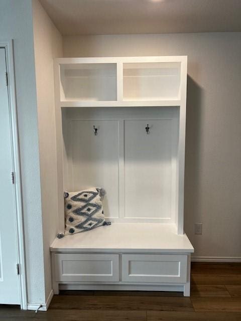 723 Cochran Dr, Princeton, TX 75407 - mudroom featuring dark wood-type flooring and baseboards