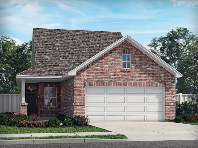 513 Willet Dr, Mckinney, TX 75069 - view of front of house featuring brick siding, driveway, roof with shingles, and an attached garage