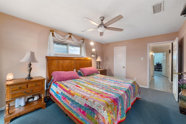 3245 Gail Ct, Irving, TX 75060 - carpeted bedroom with a ceiling fan and baseboards