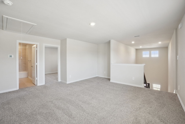 511 Willet Dr, Mckinney, TX 75069 - below grade area featuring light colored carpet, recessed lighting, and baseboards
