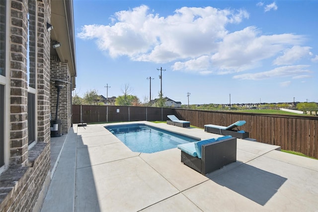 15805 Gladewater Ter, Prosper, TX 75078 - view of swimming pool featuring a patio area, a fenced backyard, and cooling unit