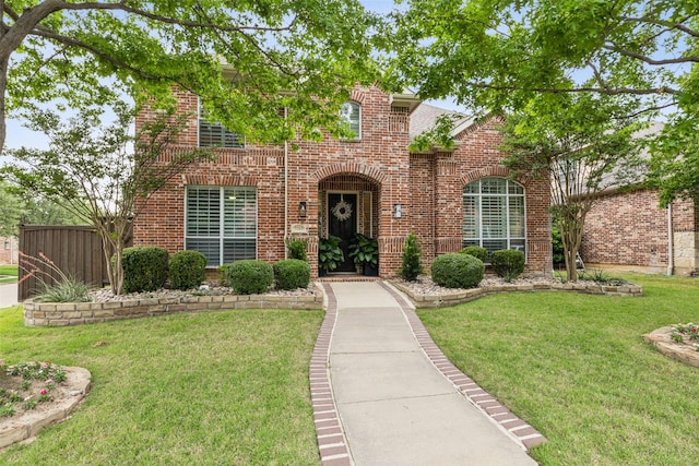 5213 Evening Sun Dr, Frisco, TX 75034 - traditional home with brick siding and a front yard