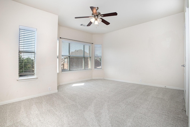 549 Verbena Ln, Frisco, TX 75036 - empty room featuring carpet flooring, a ceiling fan, and baseboards