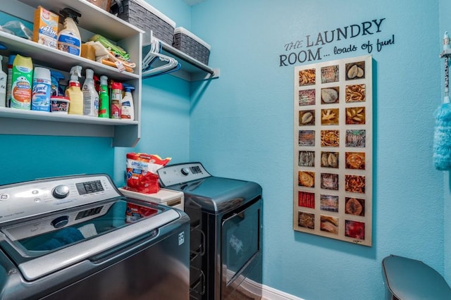 3103 Whispering Pine Blvd, Melissa, TX 75454 - laundry room with independent washer and dryer and baseboards