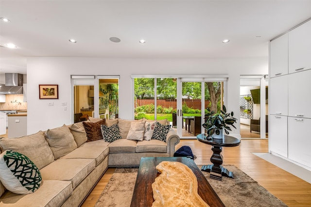 5624 Melshire Dr, Dallas, TX 75230 - living area featuring light wood-style floors and recessed lighting