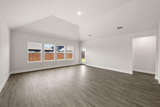 6728 Rockshire, Fort Worth, TX 76123 - unfurnished room featuring dark wood finished floors and high vaulted ceiling