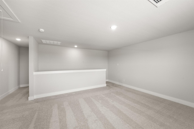 6728 Rockshire, Fort Worth, TX 76123 - below grade area with light colored carpet and recessed lighting