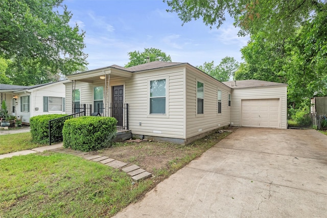 1625 Walnut St, Grand Prairie, TX 75050 - view of front of property with an attached garage, crawl space, and concrete driveway