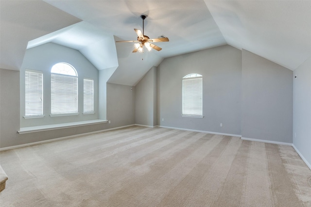 225 Tipperary Dr, Keller, TX 76248 - additional living space with lofted ceiling, ceiling fan, carpet floors, and baseboards