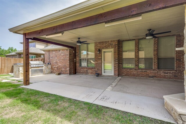 225 Tipperary Dr, Keller, TX 76248 - view of patio / terrace featuring ceiling fan