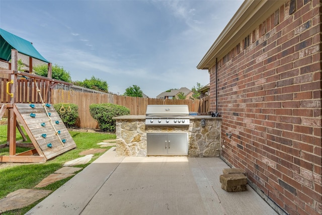 225 Tipperary Dr, Keller, TX 76248 - fenced backyard featuring a playground and a patio