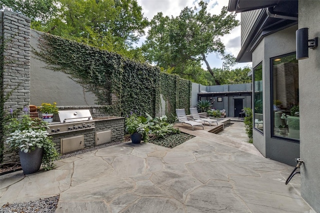 4678 Christopher Pl, Dallas, TX 75204 - fenced backyard with a patio
