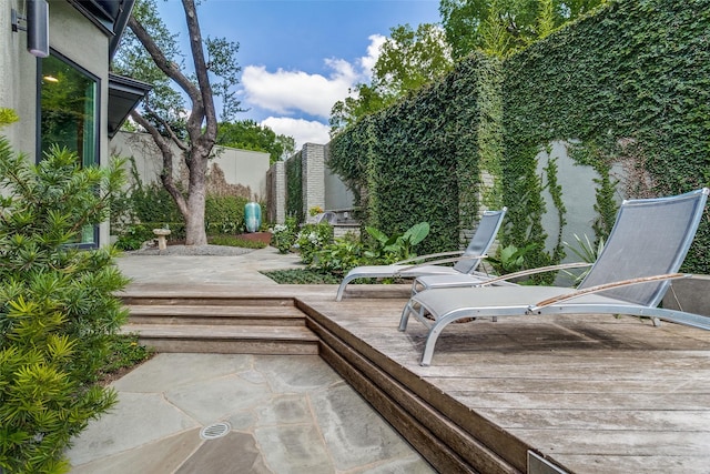 4678 Christopher Pl, Dallas, TX 75204 - view of patio / terrace with a wooden deck