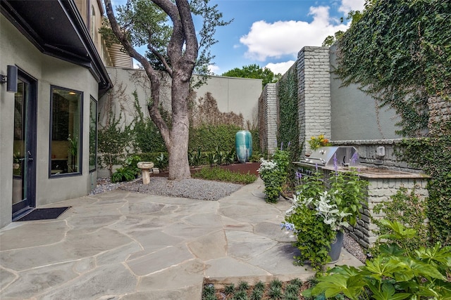 4678 Christopher Pl, Dallas, TX 75204 - view of patio / terrace featuring an outdoor kitchen