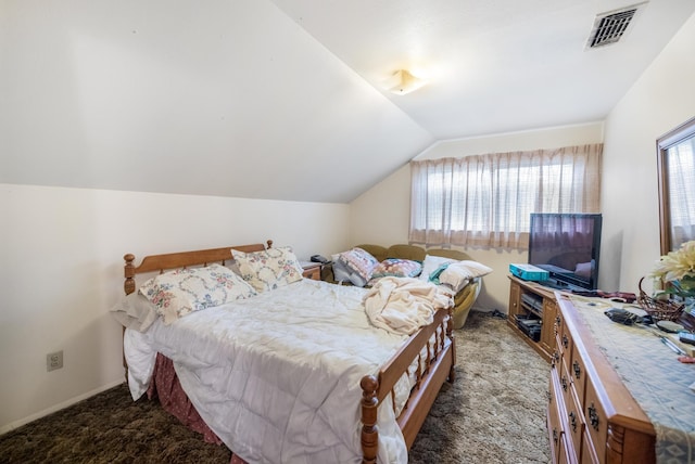 1728 Foster Dr, Arlington, TX 76012 - bedroom with carpet, lofted ceiling, and baseboards