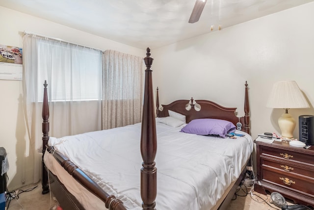 1728 Foster Dr, Arlington, TX 76012 - bedroom with an AC wall unit and a ceiling fan