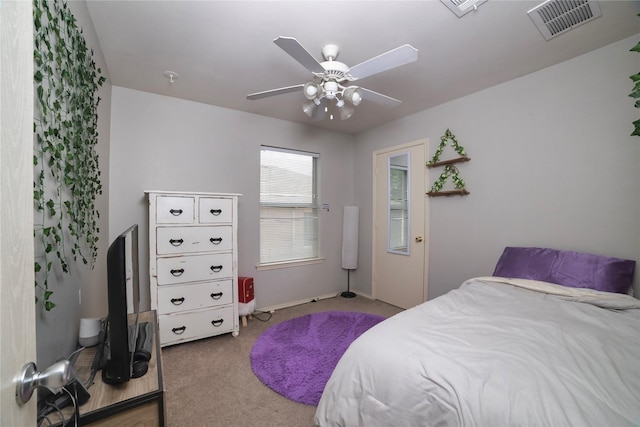 4009 Shiraz Dr, Denton, TX 76226 - bedroom with carpet floors, ceiling fan, and baseboards