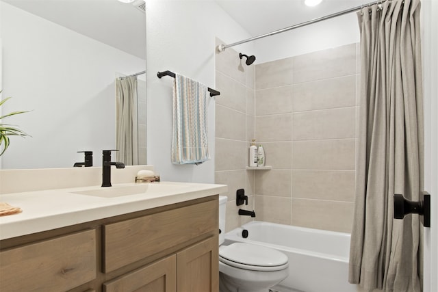 16098 Garganey Ct, Frisco, TX 75035 - bathroom with toilet, shower / bathtub combination with curtain, and vanity