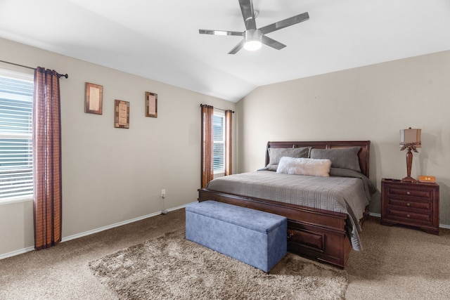 805 Canyon Pl, Desoto, TX 75115 - carpeted bedroom with multiple windows, baseboards, and vaulted ceiling