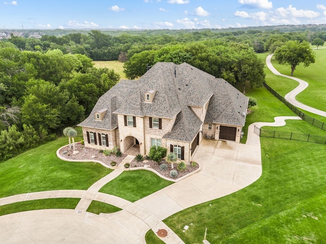 2100 Veranda Ave, Trophy Club, TX 76262 - view of front facade featuring stone siding, concrete driveway, an attached garage, and brick siding