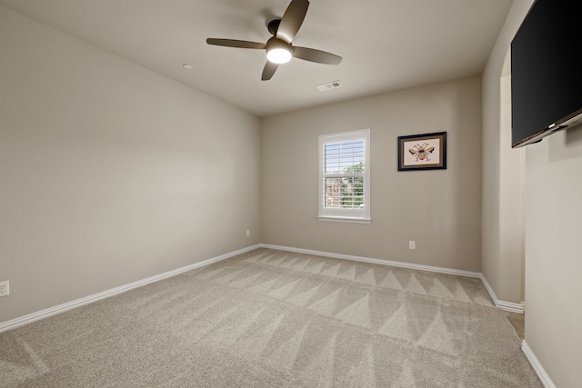 2100 Veranda Ave, Trophy Club, TX 76262 - unfurnished room with light colored carpet, a ceiling fan, and baseboards