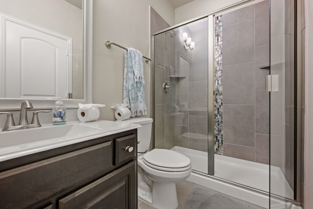 2100 Veranda Ave, Trophy Club, TX 76262 - full bathroom featuring toilet, vanity, and a shower stall