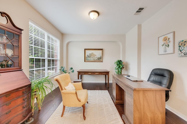 1090 Potter Ave, Rockwall, TX 75087 - home office featuring dark wood-type flooring and baseboards