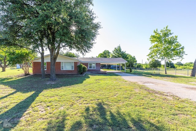 821 Cherry Ln, Clyde, TX 79510 - ranch-style home featuring driveway and brick siding