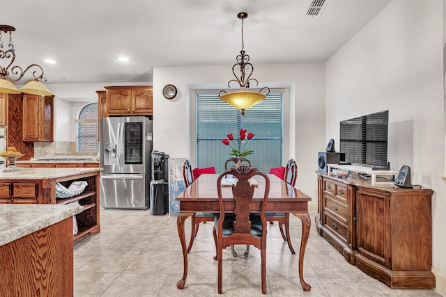 1217 Kent Brown Rd, Garland, TX 75044 - dining room featuring recessed lighting and light tile patterned floors