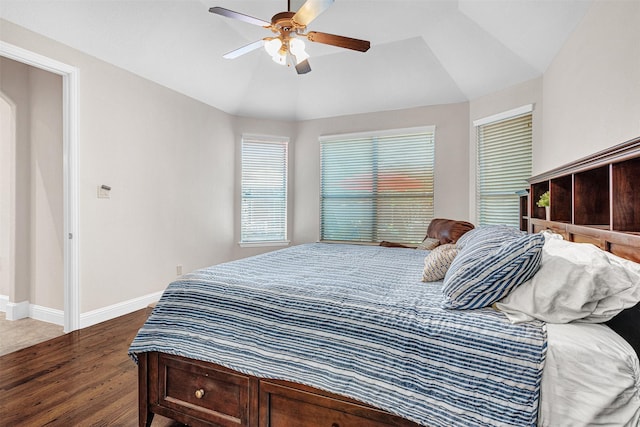 1217 Kent Brown Rd, Garland, TX 75044 - bedroom featuring wood finished floors, baseboards, and ceiling fan