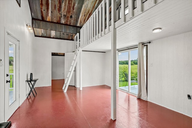 1083 Vz County Road 1319, Grand Saline, TX 75140 - unfurnished living room with concrete flooring