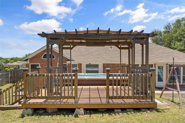 10328 Lone Pine Ln, Fort Worth, TX 76108 - wooden terrace with a pergola