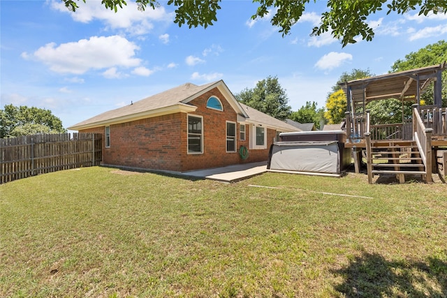 10328 Lone Pine Ln, Fort Worth, TX 76108 - rear view of property featuring brick siding, a deck, and a patio