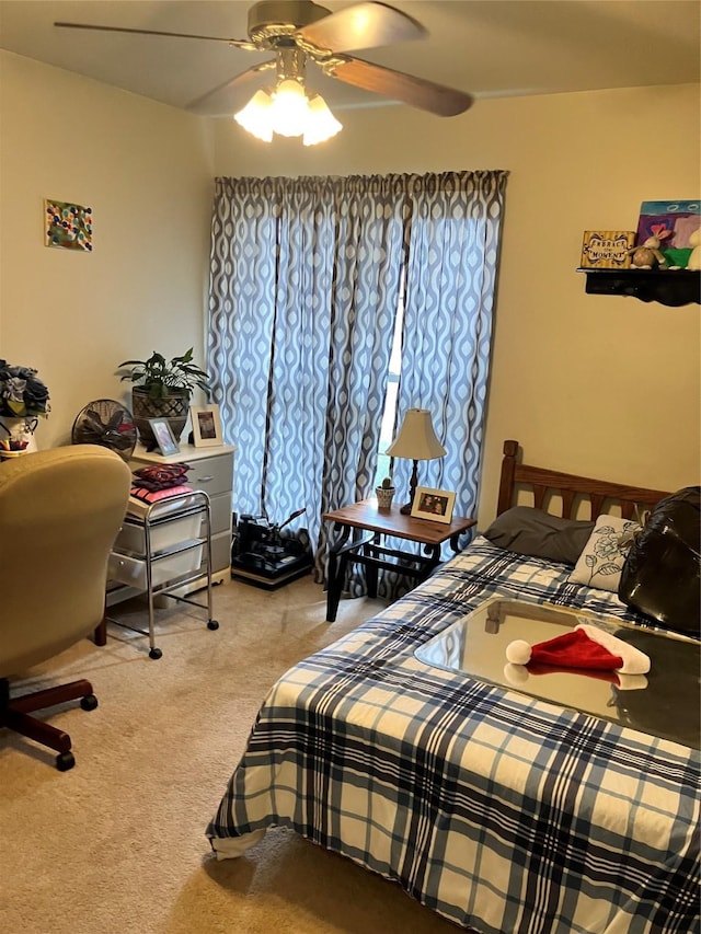 9008 Sara Ln Unit 1, Shreveport, LA 71118 - carpeted bedroom with ceiling fan