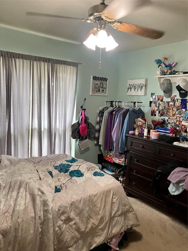9008 Sara Ln Unit 1, Shreveport, LA 71118 - bedroom with carpet flooring and ceiling fan