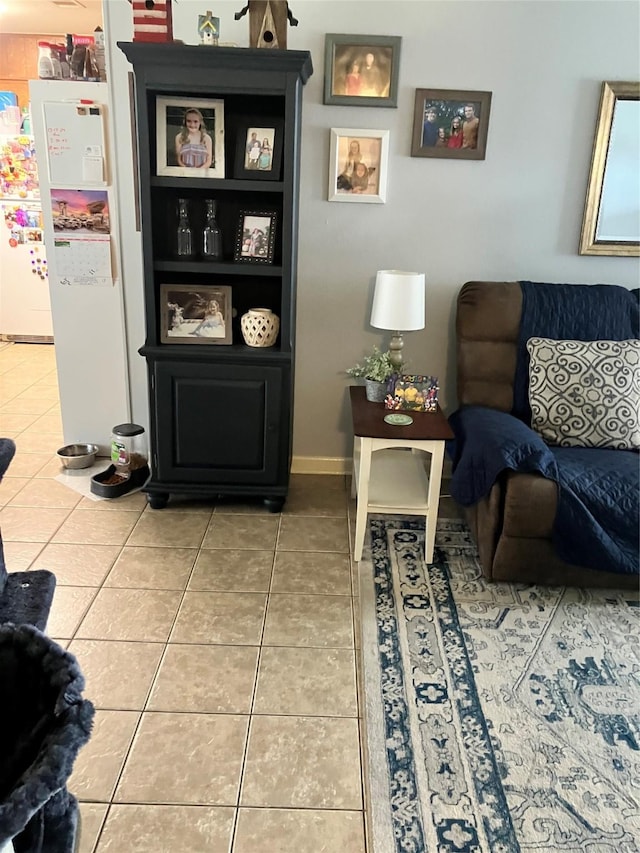 9008 Sara Ln Unit 1, Shreveport, LA 71118 - living area with light tile patterned floors and baseboards